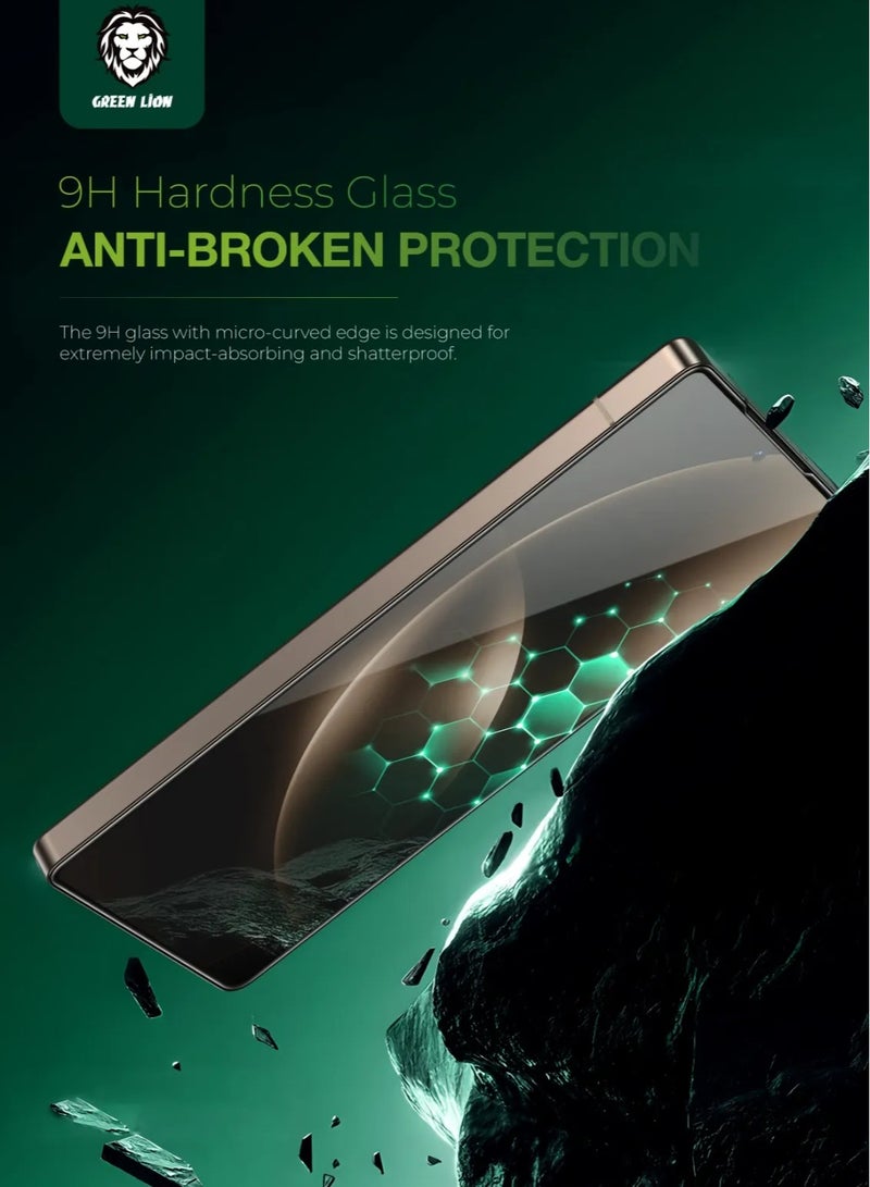 GREEN LION Samsung Galaxy S25 Plus Glass 9H Crystal Shield Screen Protector / Shockproof /Highly Responsive touch/Fingerprint Unlock / Anti Scratch / Bubble Free Screen Protector - Transparent - Image 4
