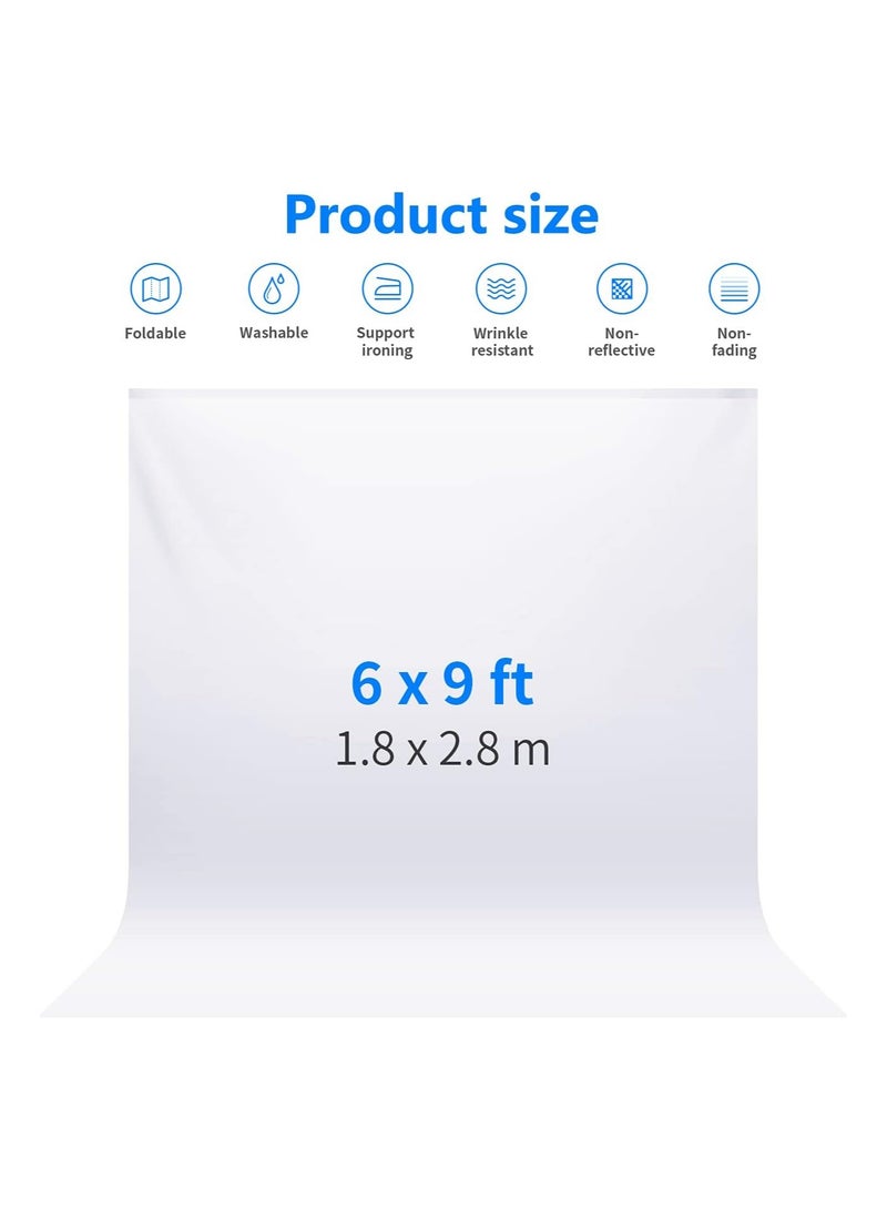 Neewer 6x9 feet/1.8x2.8 meters Photo Studio 100 Percent Pure Muslin Collapsible Backdrop Background for Photography, Video and Television (Background Only) - White white - Image 2