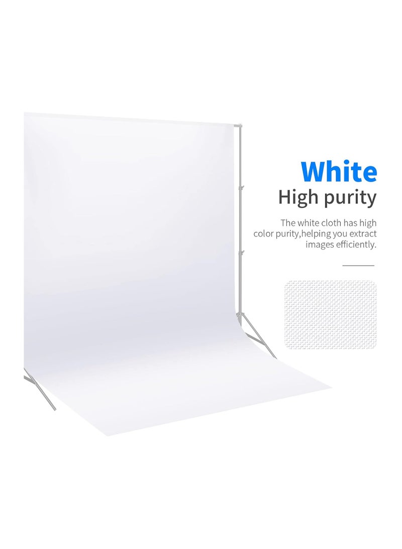 Neewer 6x9 feet/1.8x2.8 meters Photo Studio 100 Percent Pure Muslin Collapsible Backdrop Background for Photography, Video and Television (Background Only) - White white - Image 3