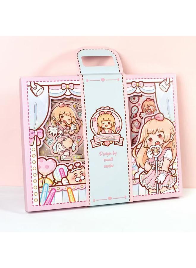 Bluejw Small Mashu Hand Account Book Ins Style Student Gift Creative Book Suit Gift Box Cute Girl's Heart Hand Account - Image 1