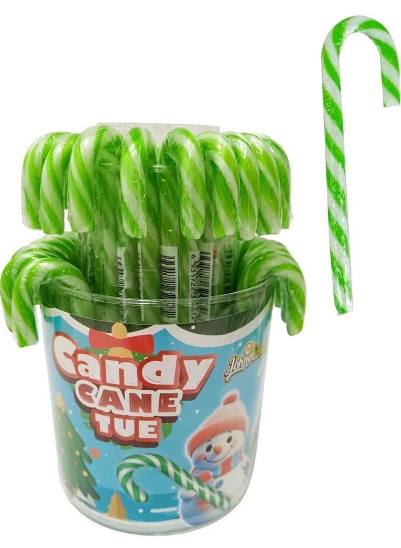 Johny Candy Cane Apple Flavoured Individually Wrapped 20g 60 Count
