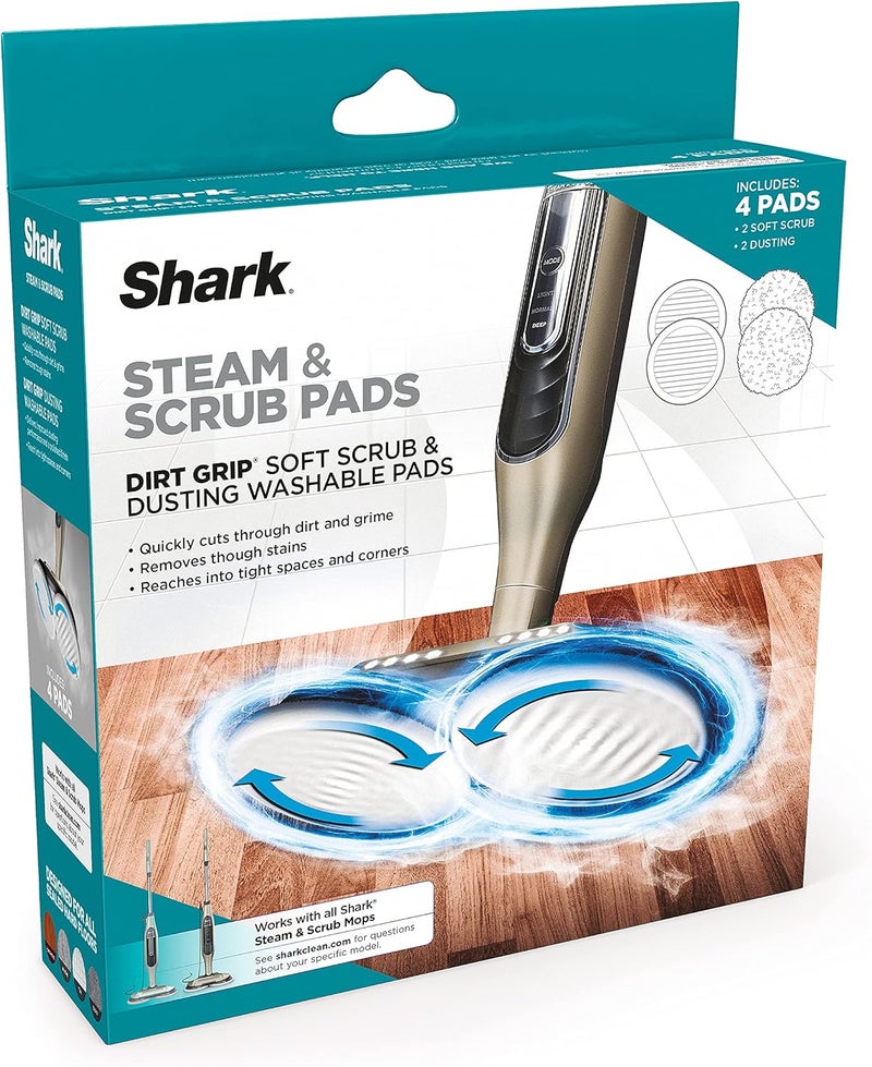 Shark , Grey XKITP7000D Soft 2 Steam & Scrub Dirt Grip Dusting Washable Pads - Image 1