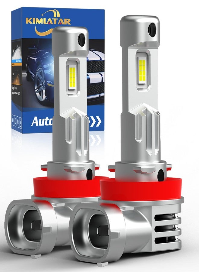 KIMLATAR H11/H9/H8 LED Bulbs Xenon White H11/H8/H9 Bulbs Halogen Raplacement Fog Lights Pack of 2 - Image 1