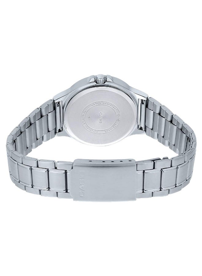 CASIO Women Stainless Steel Round Shape Analog Watch LTP-V300D-1A2UDF - 33 Mm - Silver - Image 2