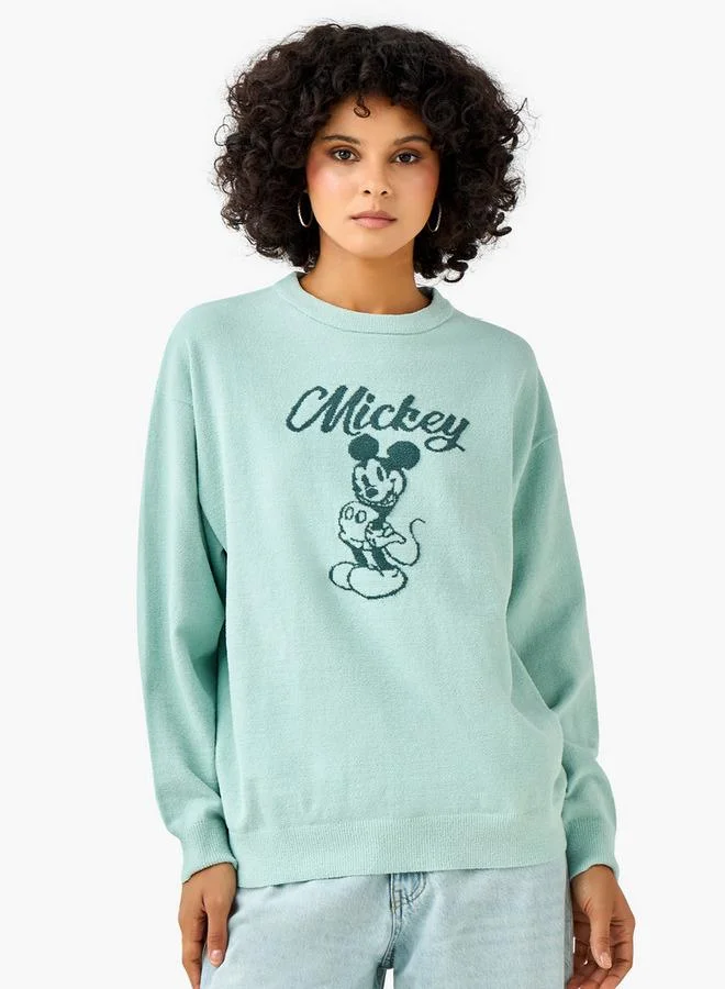 SP Characters Mickey Mouse Accent Crew Neck Jumper