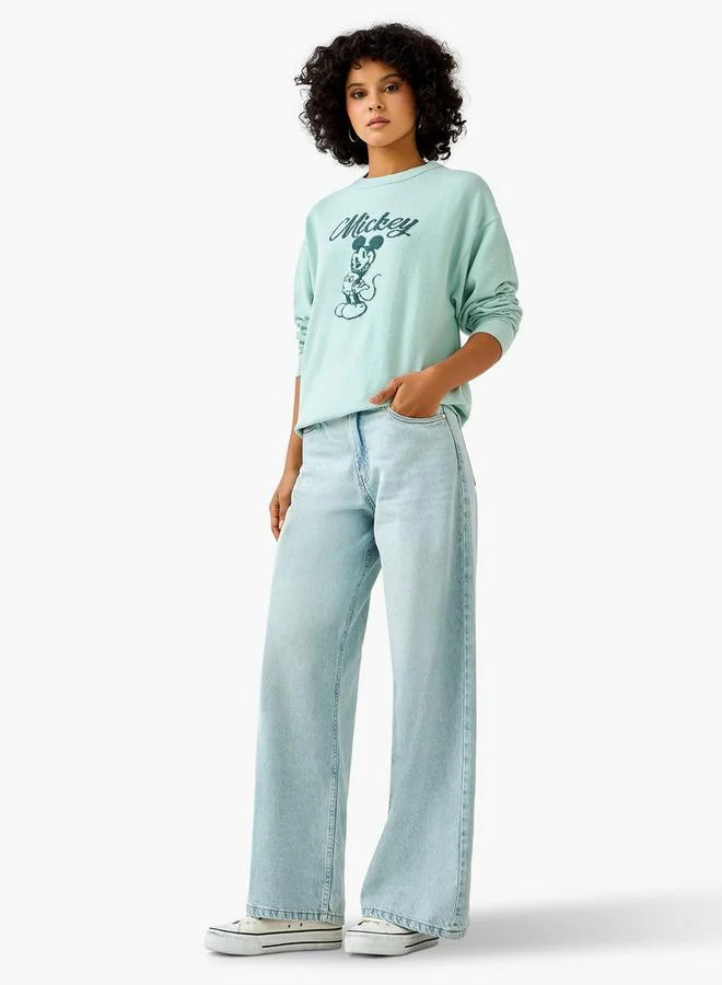 SP Characters Mickey Mouse Accent Crew Neck Jumper