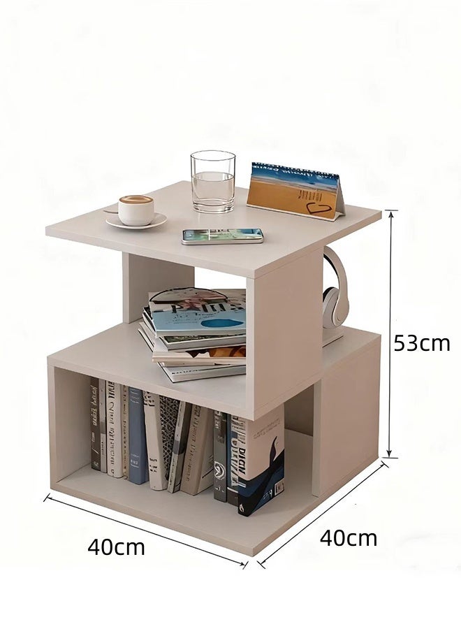 JCB CHIC 40×40×53CM Nightstands, Side End Table with Drawers, Bedside Table with Storage, Small Dresser , Bedside Furniture, Night Stand, End Table with Fabric Bins for Bedroom, Closet, Entryway - Image 2