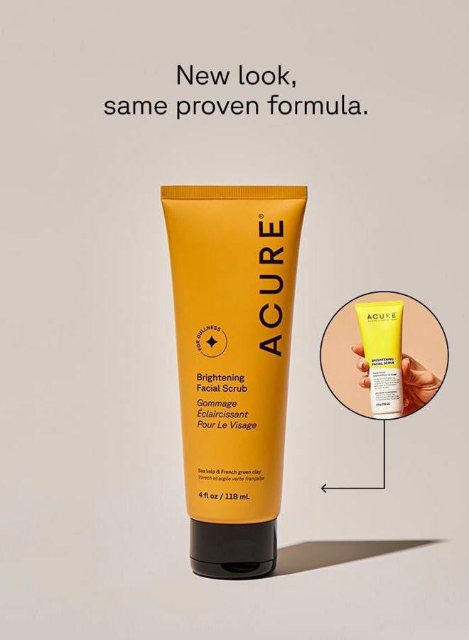 Acure مجموعة ثنائية الأكثر مبيعًا - مقشر وجه مضيء وجل تنظيف - لجميع أنواع البشرة - تنظيف مع الرمان، التوت الأسود والأساي - مقشر مع الطحالب البحرية والطين الأخضر الفرنسي - Image 2