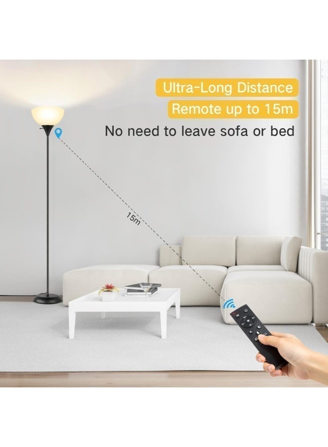 OUTON Dimmable Upligther Floor Lamp with Remote Control, 3000K-6000K Adjustable Color Temperatures, Bulb Included, 1H Timer, LED Bright Tall Torchiere Standing Lamp for Living Room, Bedroom, Office - Image 3
