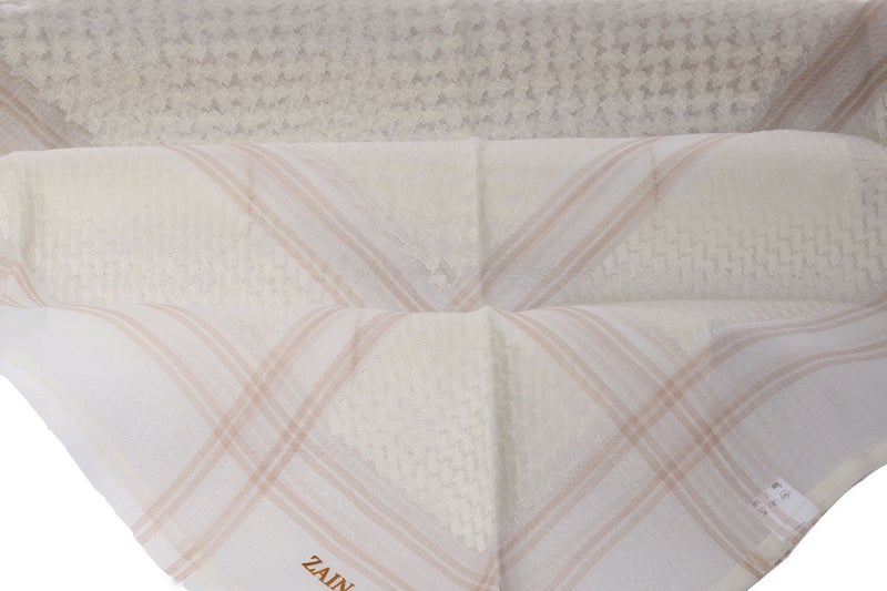 Zain Winter Striped Beige Shemagh - Image 3