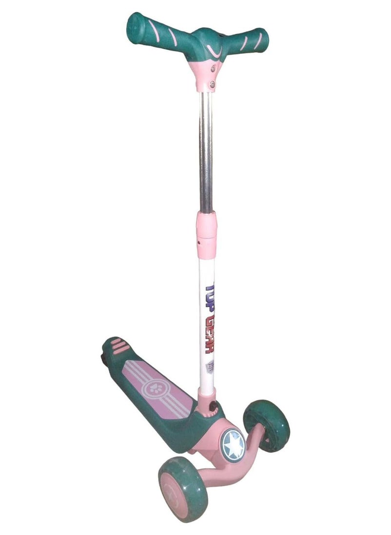 Top Gear - Tog Gear Kick Scooter TG 760 Scooter for Kids, 3 Wheel Kids Scooter Smart Kick Scooter with Foldable & Height Adjustable Handle, LED PU Wheels & Rear Brake, Skate Scooter for Kids - Green - Image 1