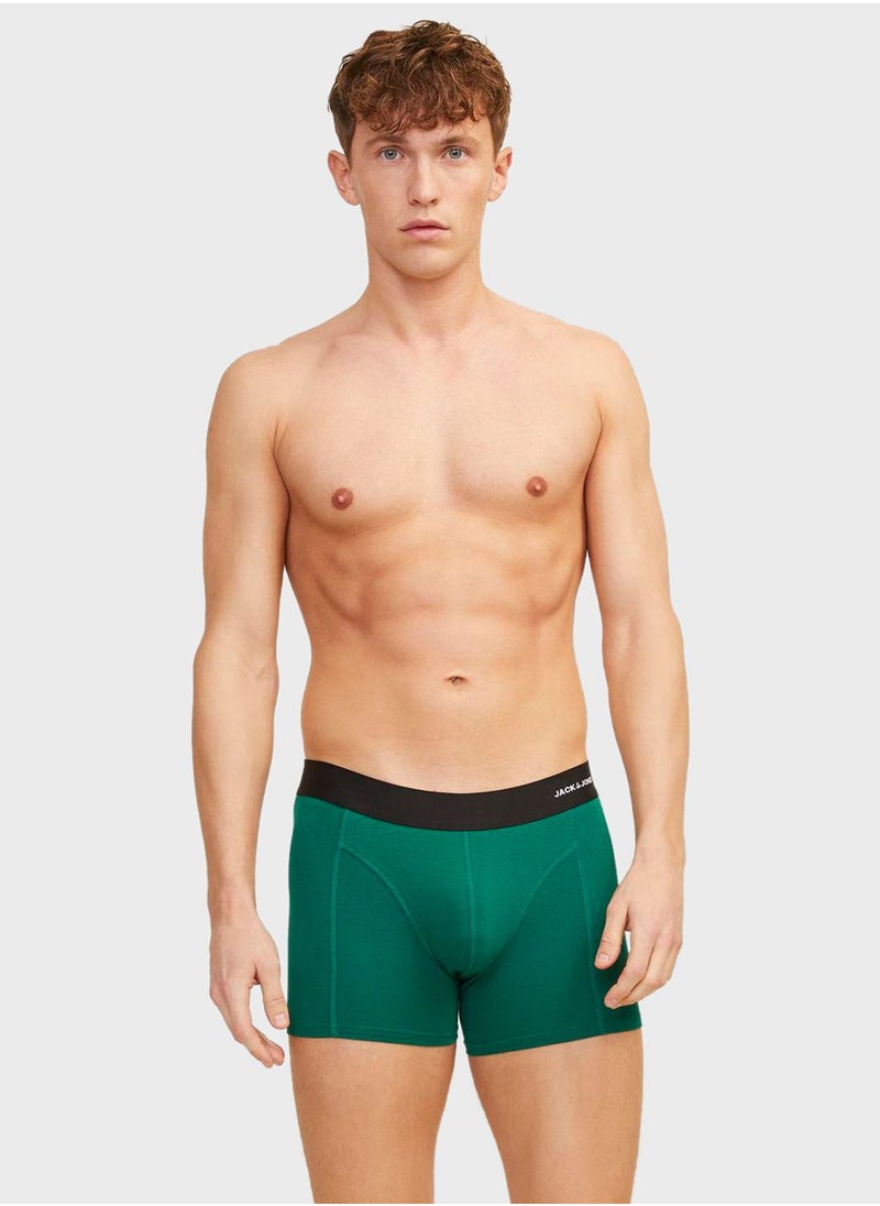 JACK & JONES - jaclucas multicolor 3 pack logo band trunks - Image 1
