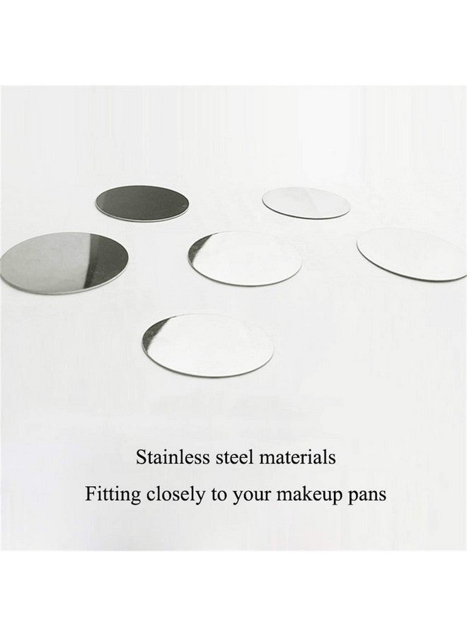 TUOKING 50pcs Round Metal Stickers for Non-Magnetic Eyeshadow Pan Use with Magnetic Makeup Palette (Diameter 2.5cm) - Image 4