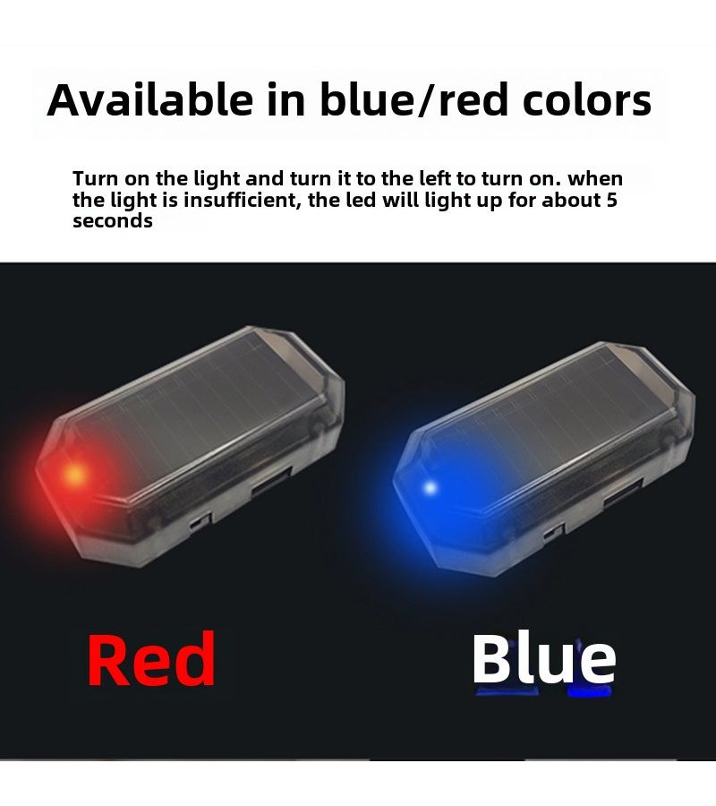 أضواء LED زرقاء مربعة للسيارة داخلية صغيرة لاصقة محمولة متعددة الوظائف - Image 1