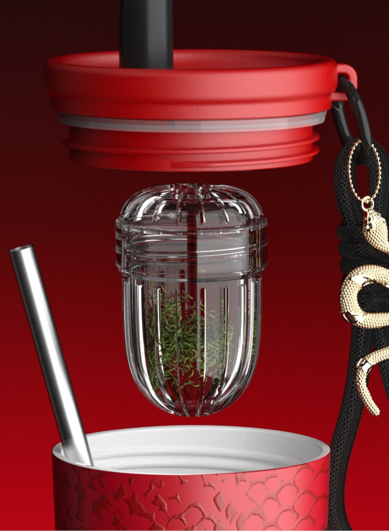 HAPPY Limited Edition Water Bottle for Adults  Children 710ml - You can also keep your tea/coffee/juice outdoors/at home/school/office at any time to rehydrate(red) - Image 5