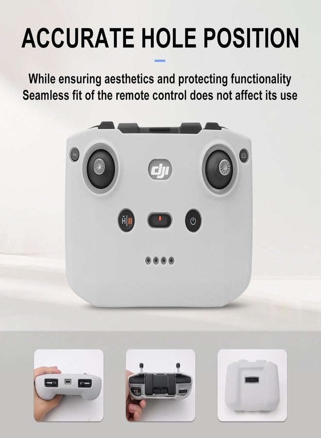 غطاء سيليكون مقاوم للخدش لجهاز التحكم عن بعد DJI RC-N3/N2/N1، غطاء حماية من الصدمات لجهاز التحكم عن بعد DJI Mini 5 Pro Flip NEO Air 3 3S Mavic 3 3Classic Mini 4 3 Pro 4K Mini2SE بدون شاشة (رمادي) - Image 2
