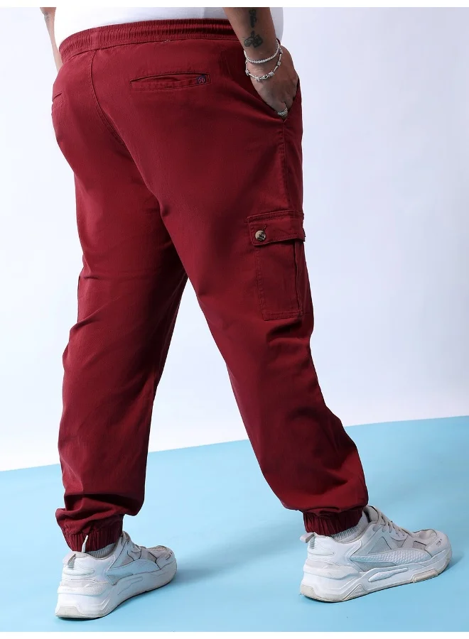 HARDSODA Rumba Red Men Plus Fit Casual Solid Regular Joggers