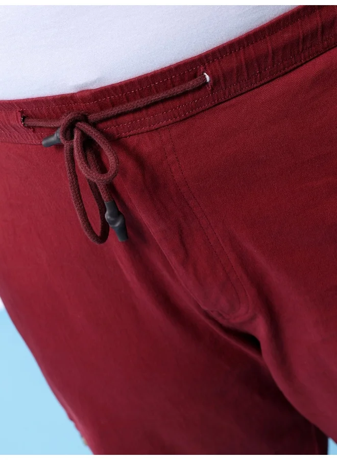 HARDSODA Rumba Red Men Plus Fit Casual Solid Regular Joggers
