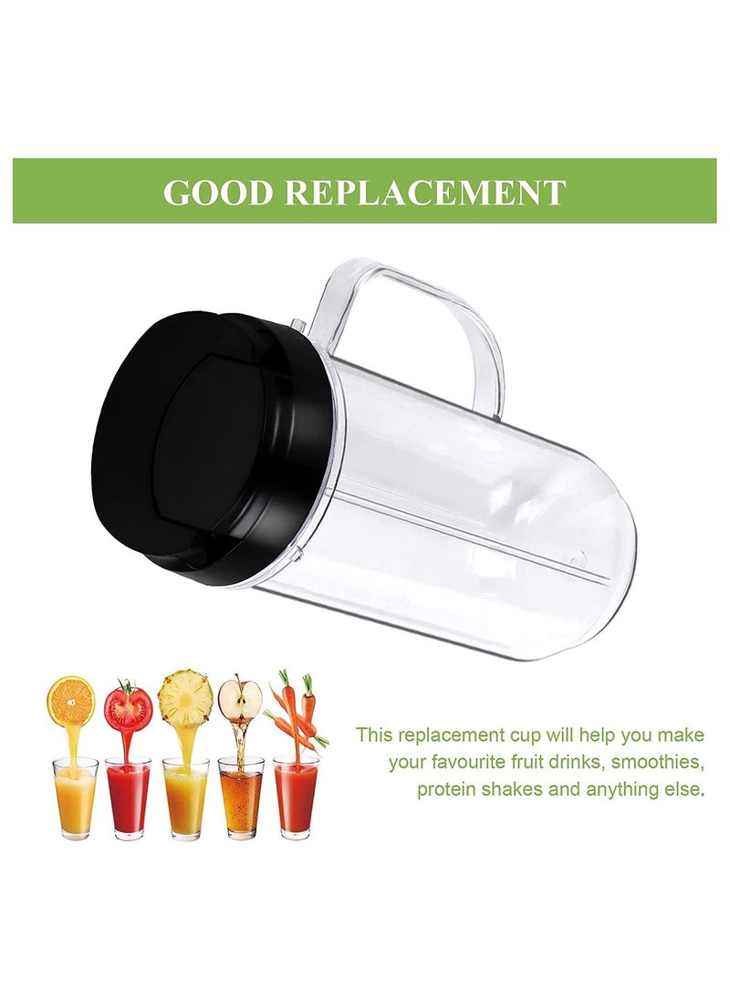 SYOSI - SYOSI 22oz Magic Bullet Blender Cups Replacement Parts with Flip Top To-Go Lid and Handle for Magic Bullet Mb1001 Blender Accessories (2 Pack) - Image 1