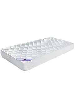 AL WADI FURNITURE AWF AL WADI FURNITURE Single Hybrid Bonnel Spring Mattress Series for Bed Breathable Foam,Jacquard Quilted Fabric - Medium Firm Feel, Spine Support, 90W x 190L x 20H cm, WHITE  - Image 1