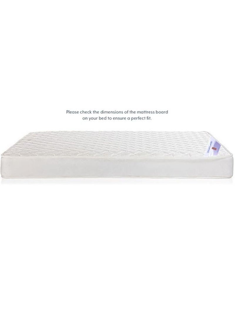AL WADI FURNITURE AWF AL WADI FURNITURE Single Hybrid Bonnel Spring Mattress Series for Bed Breathable Foam,Jacquard Quilted Fabric - Medium Firm Feel, Spine Support, 90W x 190L x 20H cm, WHITE  - Image 4