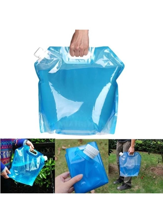 5L Folding Water Bag PE Plastic Drinking Water Container Portable Car Water Container for Camping Fishing Climbing Travel - Image 1