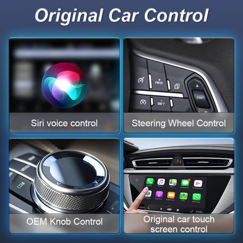 مُحول Carplay لاسلكي مزدوج الوظائف 2 في 1، رابط سحري Plug & Play بالاتصال السريع والثابت، يتحول محول Carplay المُصمم مع الكابل إلى لاسلكي/مُحول اندرويد أوتو لسيارات عام 2016 وما بعده - Image 3