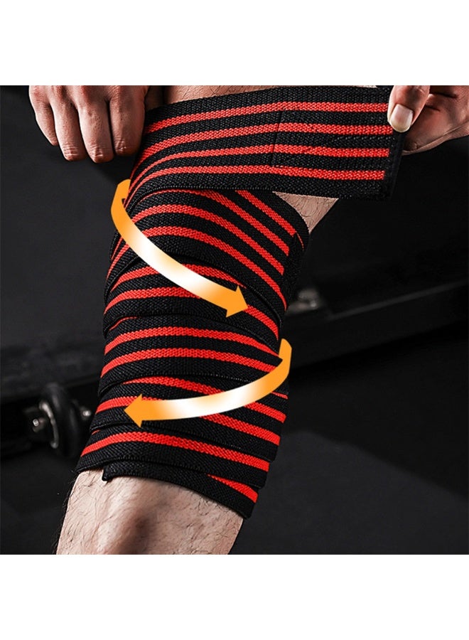 SportQ 2 Pack Knee Wraps for Weightlifting Workout - Image 2