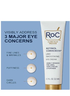 RoC RoC Retinol Correxion Anti-Aging Eye Cream Treatment for Wrinkles, Crows Feet, Dark Circles, and Puffiness.5 fl. oz  - Image 2