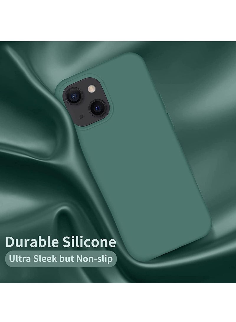 iPhone 13 Case Cover 6.1 Inch Case Soft Silicone Case, with Soft Microfiber Lining,Anti-Scratch,Slim Thin Cover for iPhone 13 Cover Case 6.1 Inch(Dark Green) - Image 2