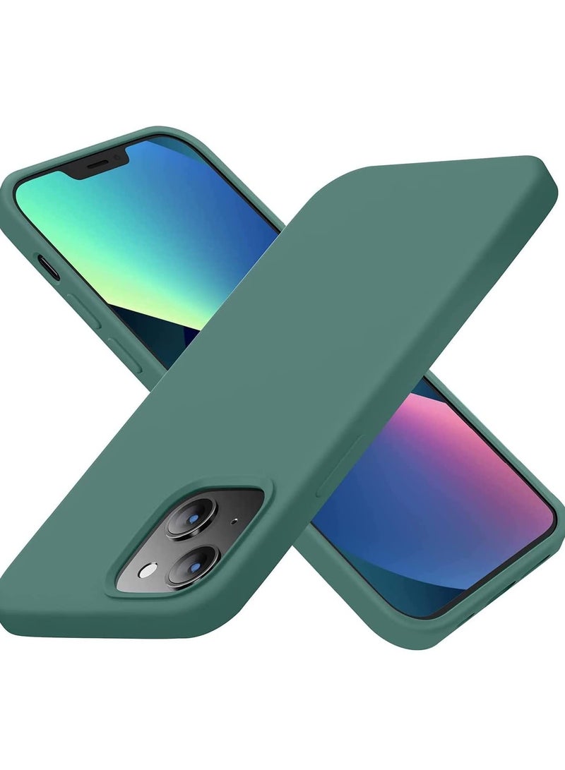 iPhone 13 Case Cover 6.1 Inch Case Soft Silicone Case, with Soft Microfiber Lining,Anti-Scratch,Slim Thin Cover for iPhone 13 Cover Case 6.1 Inch(Dark Green) - Image 1