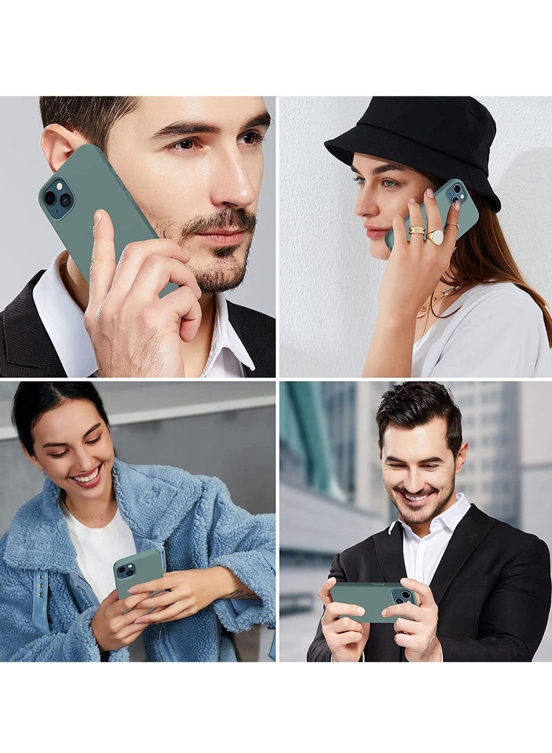 iPhone 13 Case Cover 6.1 Inch Case Soft Silicone Case, with Soft Microfiber Lining,Anti-Scratch,Slim Thin Cover for iPhone 13 Cover Case 6.1 Inch(Dark Green) - Image 4