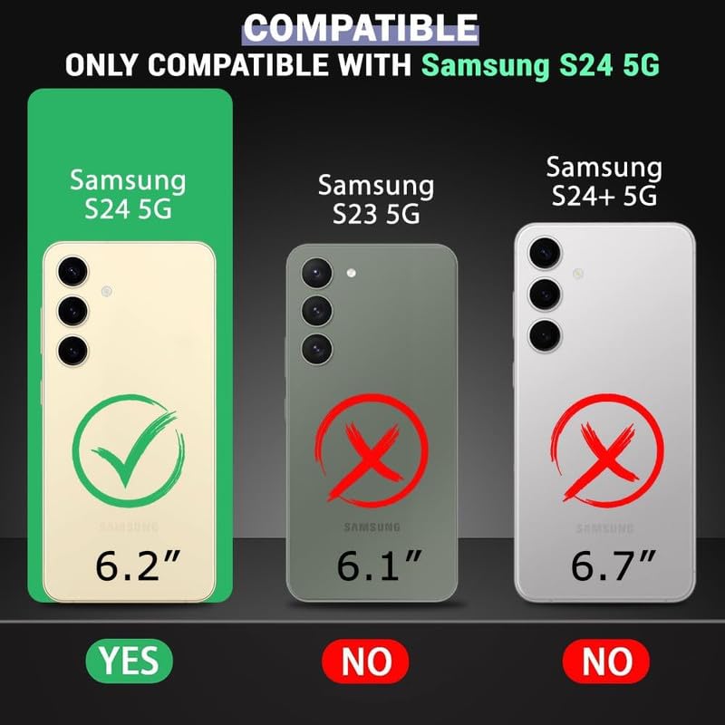 US LITE Back Cover for Samsung Galaxy S24 with Portable Kickstand | Mag-Safe Compatible Magnetic Case | Shockproof Military Grade Protection | Extreme Protection Phone Cover – Blue - Image 2