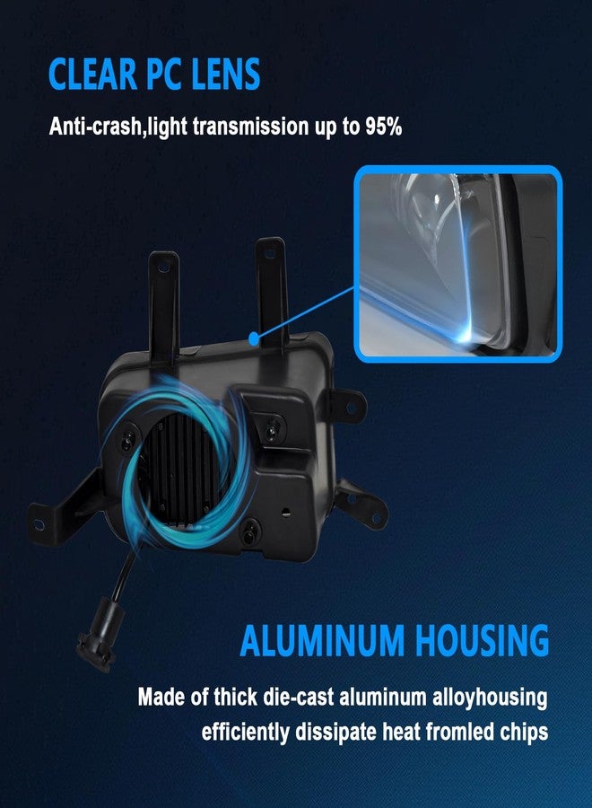 SINYATO INDUST مجموعة مصابيح ضباب LED من سينياتو إندست، مناسبة لسيارات شيفروليه تاهو (2015-2020)، وسوبربان (2015-2020)، وسوبربان 3500HD (2016-2019)، وجي إم سي يوكون ويوكون XL (2015-2020). طقم مصابيح ضباب أمامية للقيادة، معتمد من وزارة النقل الأمريكية - زوج واحد. - Image 4