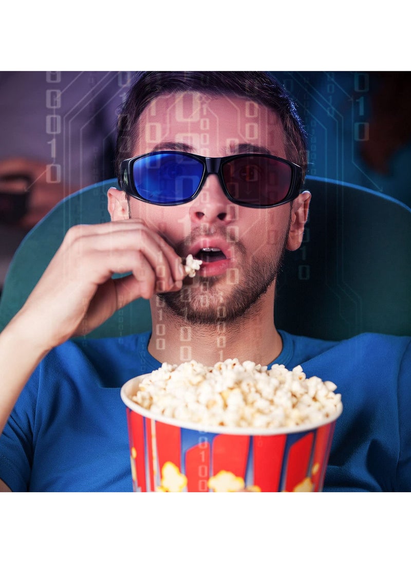 SANMUGEED 2 Pieces 3D Movie Game Glasses 3D Red Blue Glasses 3D Style Glasses for 3D Movies Games, 3D Viewing Glasses, Light Simple Design  - Image 5
