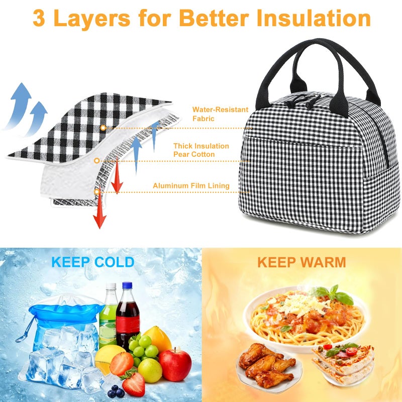 Bluboon Lunch Box for Women Cute Lunch Bag Reusable Insulated Lunch Bags Large Capacity Lunchbox Cooler for Work Picnic or Travel - Image 5