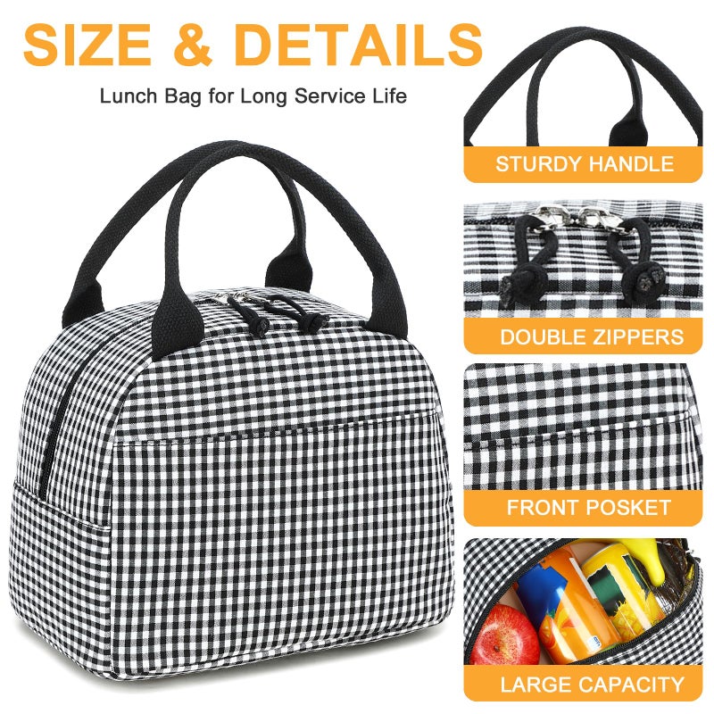 Bluboon Lunch Box for Women Cute Lunch Bag Reusable Insulated Lunch Bags Large Capacity Lunchbox Cooler for Work Picnic or Travel - Image 3