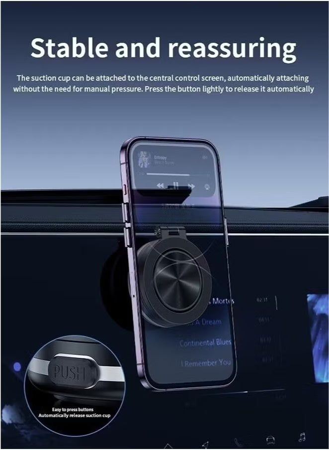 فيسوس حامل هاتف مغناطيسي قابل للطي للاستخدام على الوجهين مع كوب شفط - زاوية قابلة للتعديل، تصميم مقاوم للخدش من السيليكون، استخدام متعدد السيناريوهات - توافق عالمي للسيارة والمنزل والمكتب والمزيد - Image 2