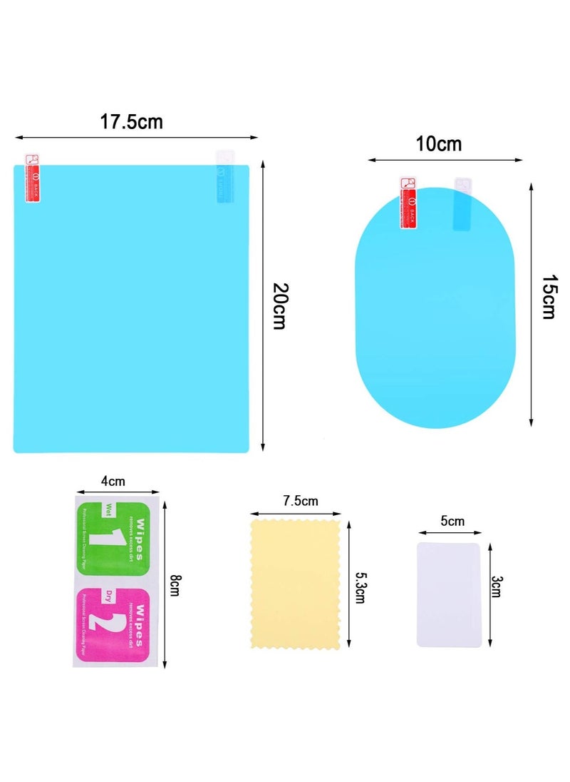 Generic 12 Pieces of Car Rearview Mirror Film Anti Fog Anti Glare Anti Scratch Anti Mis Rainproof Waterproof HD Nano Clear Protective Sticker Film for Car Mirrors Side Windows Safe Driving  - Image 5