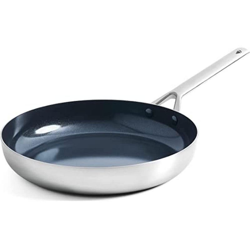 Blue Diamond Blue Diamond Cookware TriPly Stainless Steel Ceramic Nonstick 11 Frying Pan Skillet PFASFree Multi Clad Induction Dishwasher Safe Oven Safe Silver 