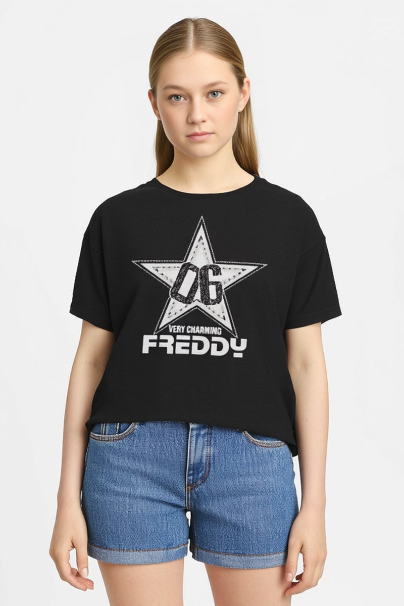 FREDDY Kids Girl 2 Piece Embellished Sweatshirt, Multicolor - Image 1