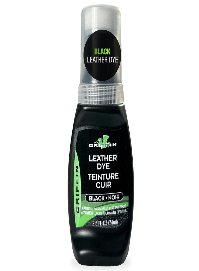 Griffin Black Leather Dye for Shoes & Boots - 2.5oz - Repairs Scuffs, Scratches & Fading - Permanent Leather & Suede Dye for Furniture, Car Seats, Jackets, Upholstery & More - Made in USA - Image 1