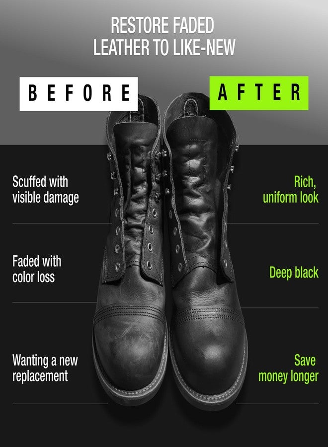 Griffin Black Leather Dye for Shoes & Boots - 2.5oz - Repairs Scuffs, Scratches & Fading - Permanent Leather & Suede Dye for Furniture, Car Seats, Jackets, Upholstery & More - Made in USA - Image 3