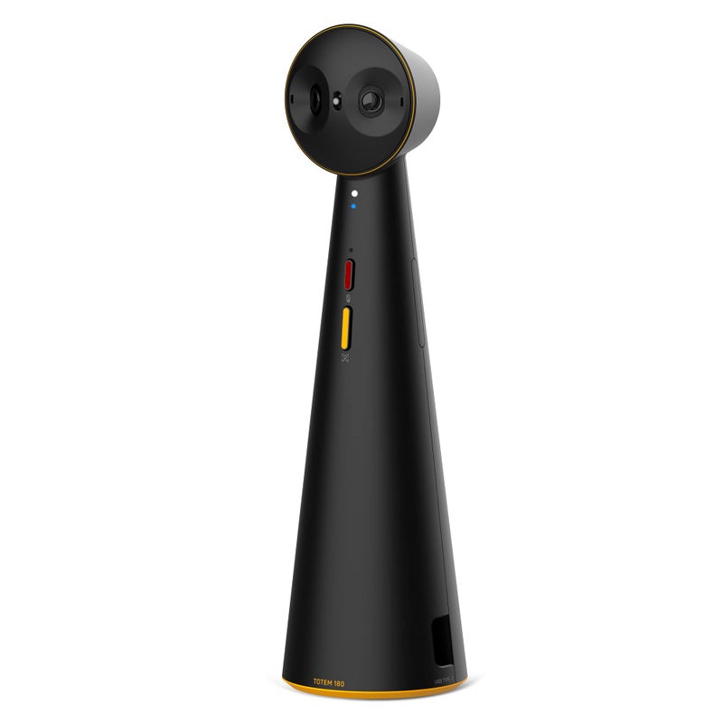 IPEVO Totem 180 4K Panoramic Video Conference Camera w 180 120 View Premium Webcam Full Room Coverage AI Auto Framing Noise Reduction Mics PlugandPlay USBC Remote Hybrid Learning - Image 2