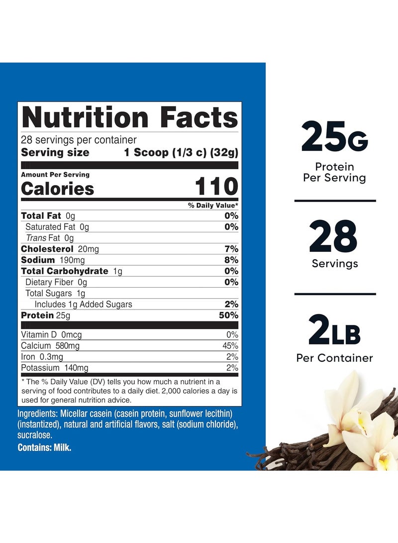 مسحوق بروتين الكازين من نيوتريكوست بنكهة الفانيليا، 2 رطل - Image 2