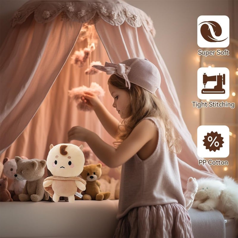 Luckam 11-Inch Adorable Brown Plush Toy, Soft Doll Stuffed Animal for Kids, Suitable Birthday Gift for Boys & Girls, Nap Time Companion - Image 3