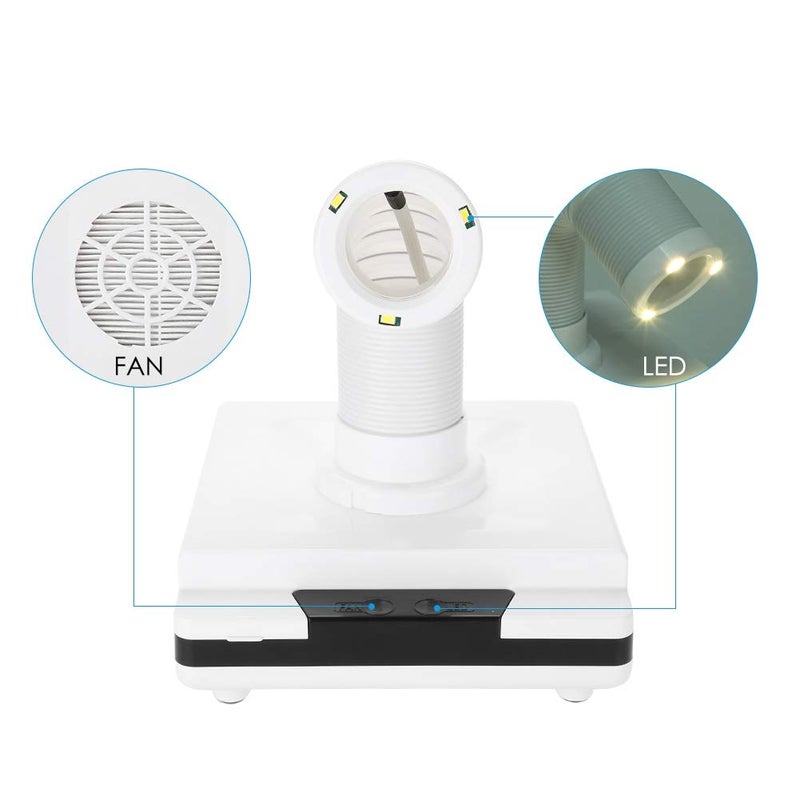 klarako Nail Dust Collector with Vacuum Suction Dirt Retractable Vacuum Cleaner Fan 60W - Image 3