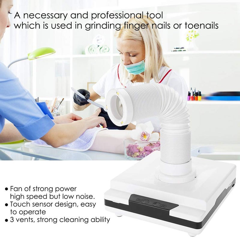 klarako Nail Dust Collector with Vacuum Suction Dirt Retractable Vacuum Cleaner Fan 60W - Image 4