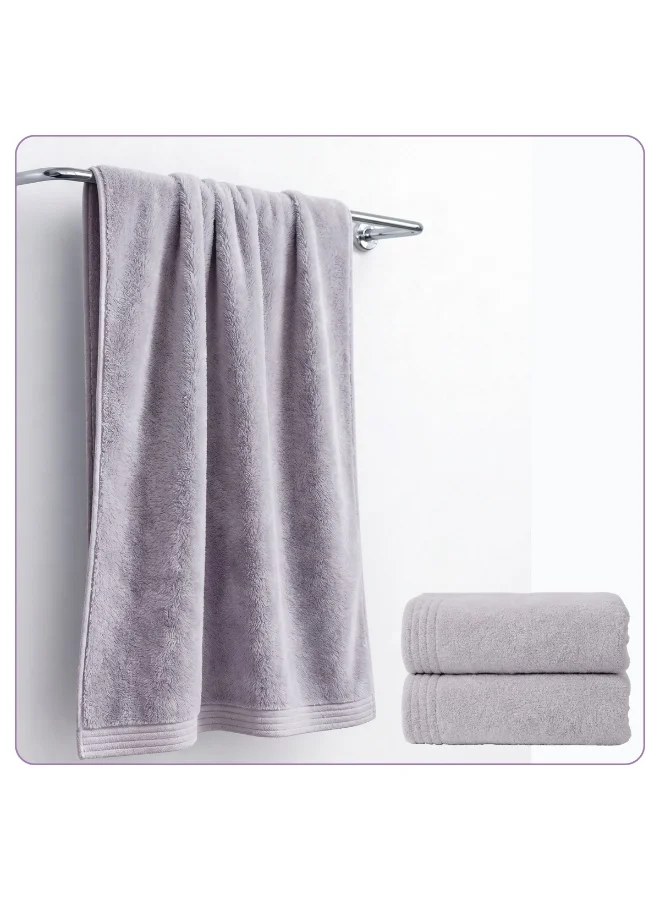 Bath Towel (2 Pack, 70 X 140 cm) - Microfiber 330 GSM - Super Soft, Highly Absorbent, Quick Drying Thick Bathroom Towels - Soft Hotel Quality for Bath and Spa