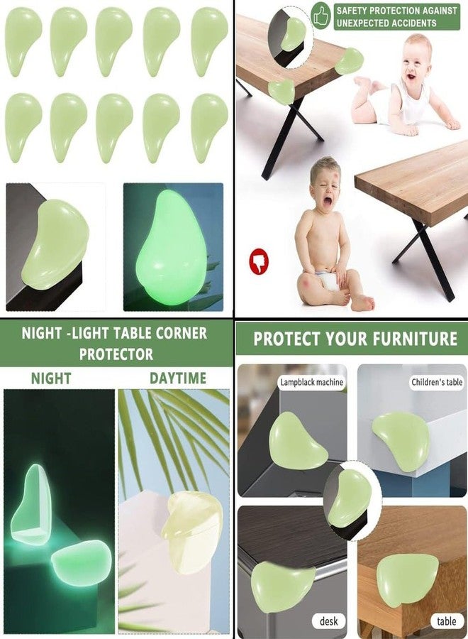 CARTZILLA Glow in Dark Corner Protector, Soft PVC Table Edge Guards, Green, 0.98x0.87 Inch,1pack of 10pcs, Baby Safety Furniture Bumpers - Image 2